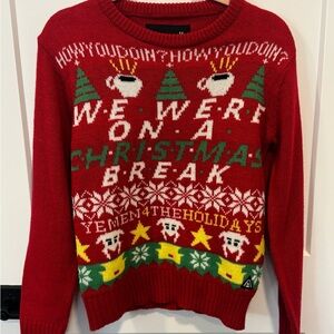 American Stitch Red Knit Sweater